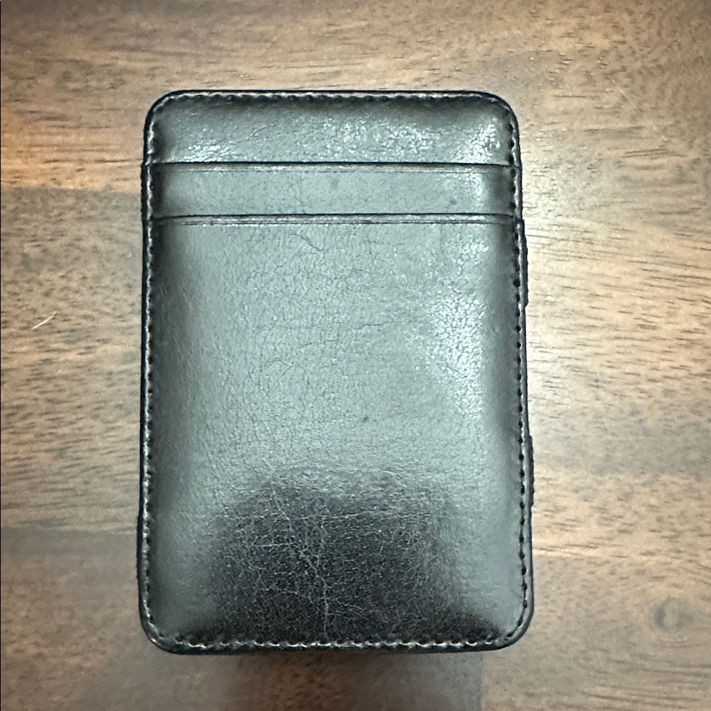 Black Leather Card Holder
